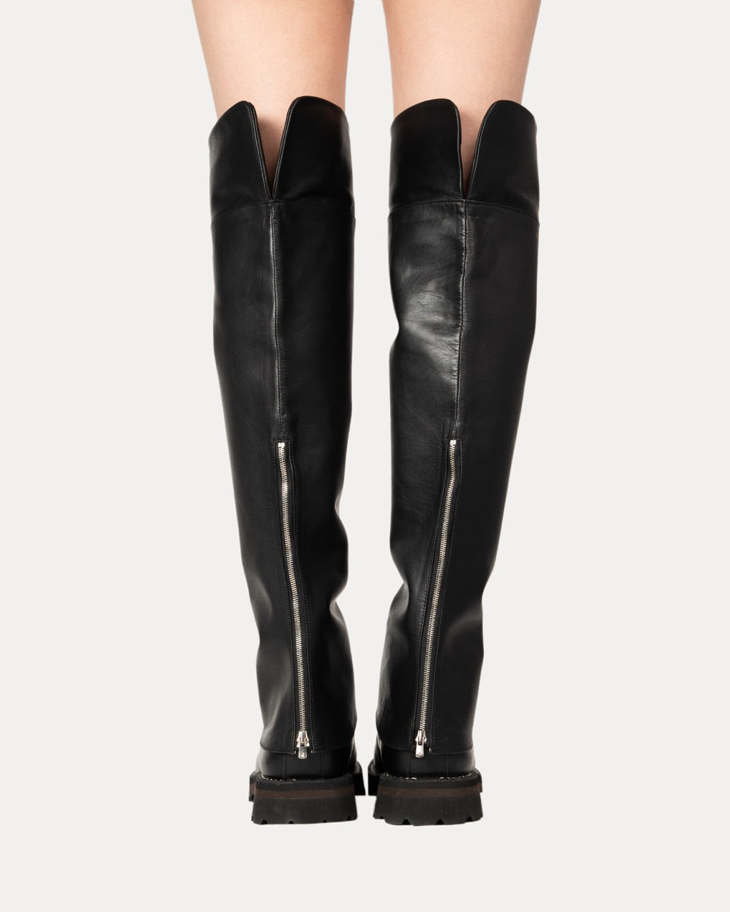 Leather Zip Boot Covers Long