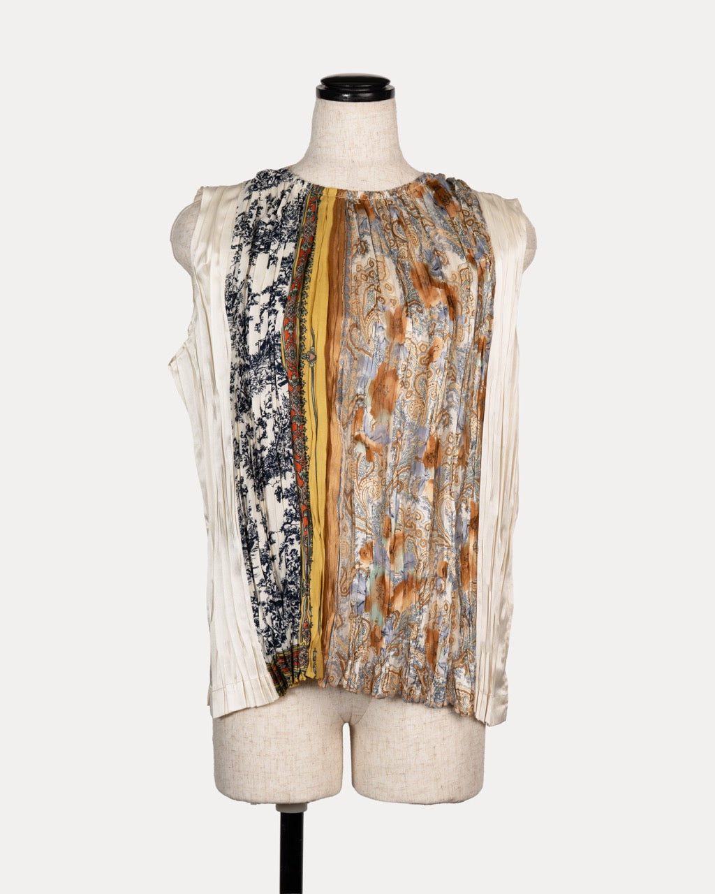 "pleated" Vintage Scarf Pullover