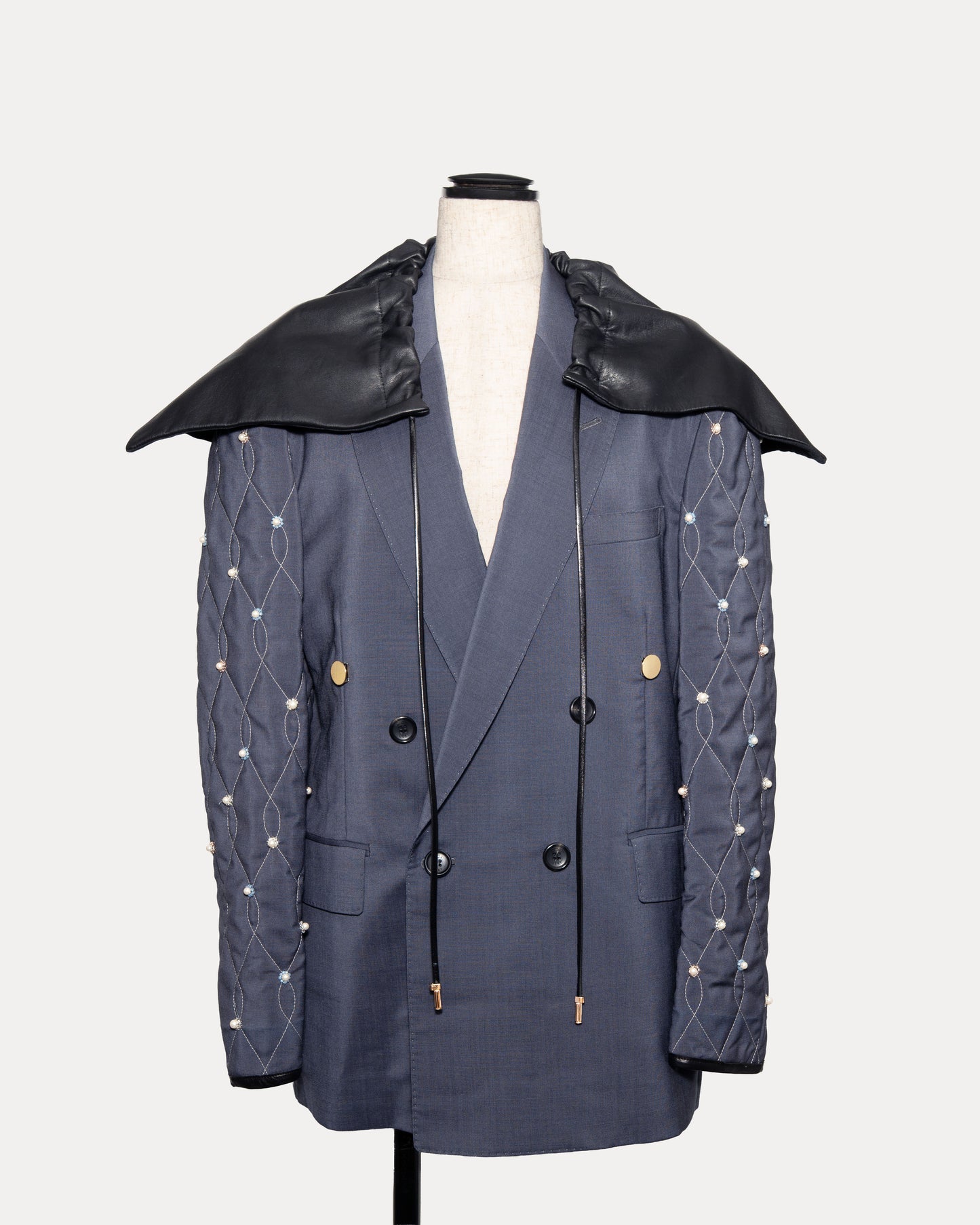 Leather Hooded ONE Jacket