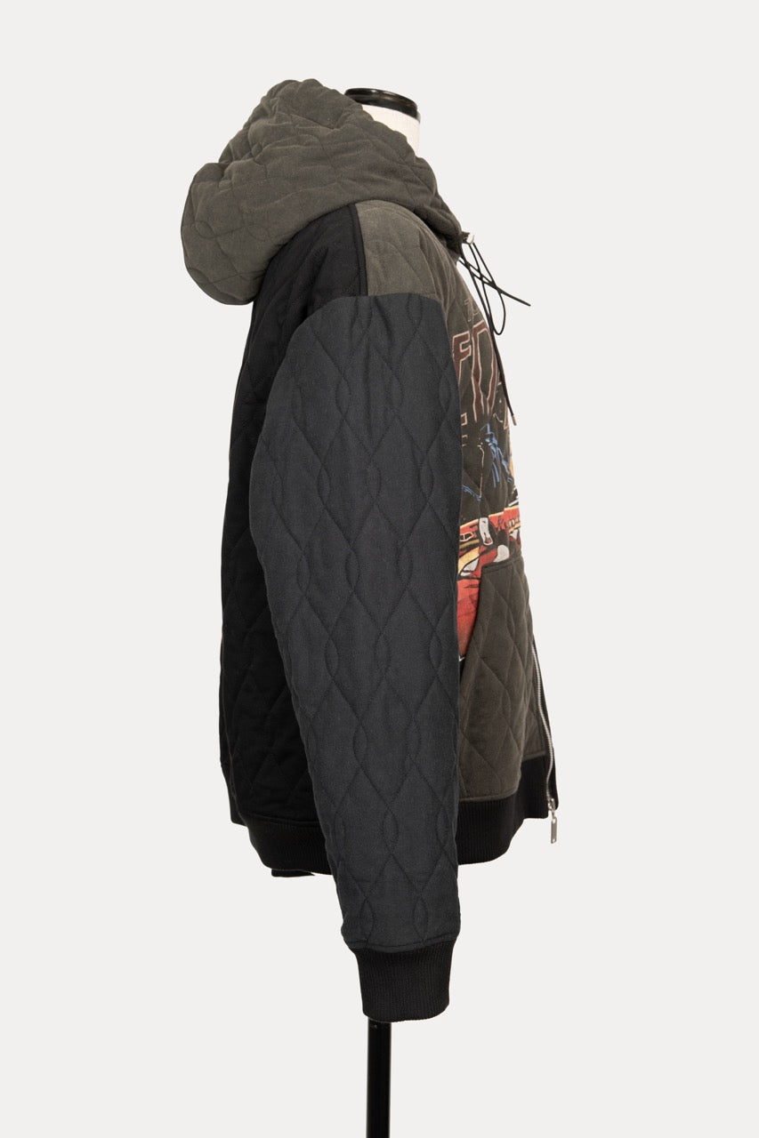 Quilted Vintage Mixed Hoodie