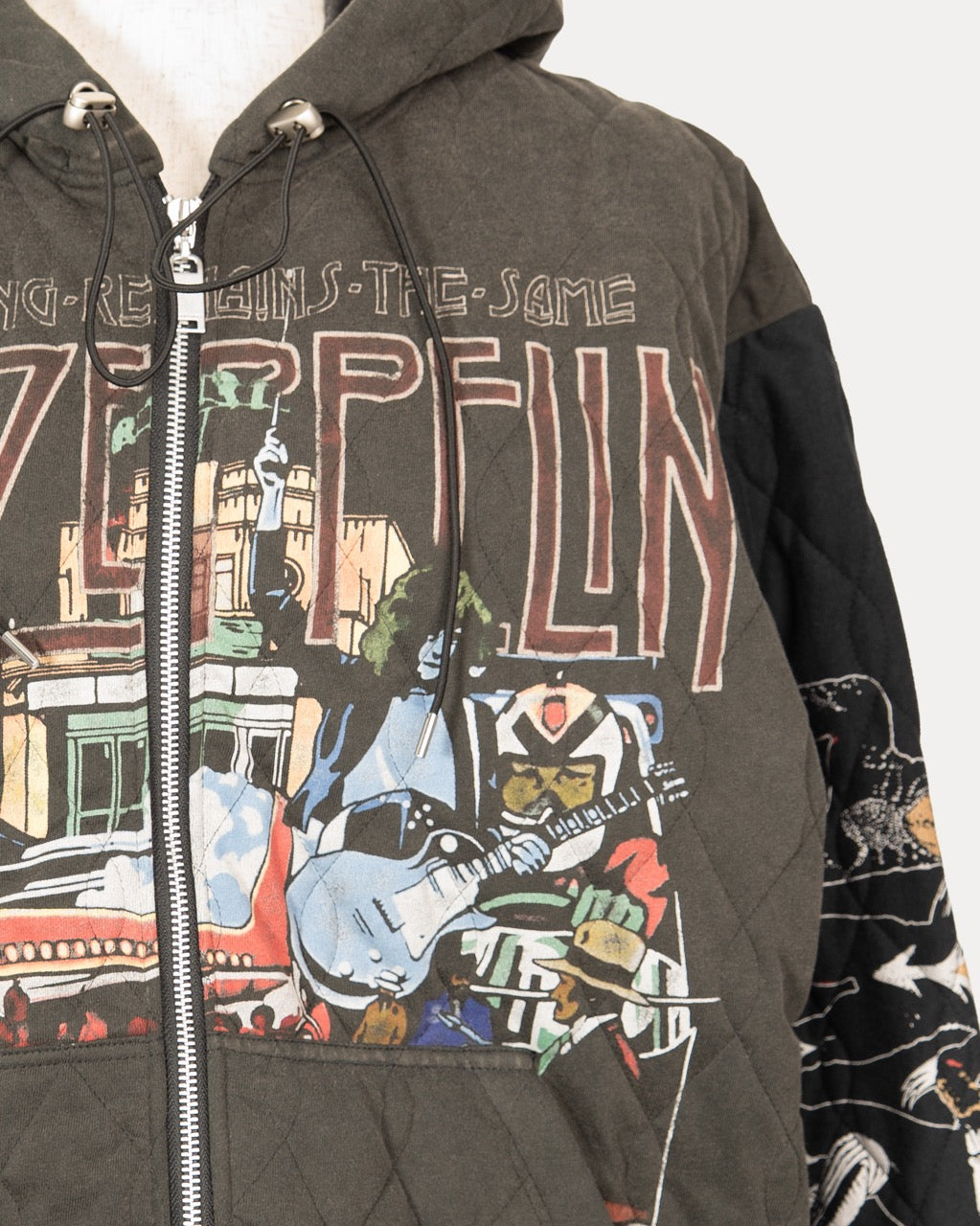 Quilted Vintage Mixed Hoodie