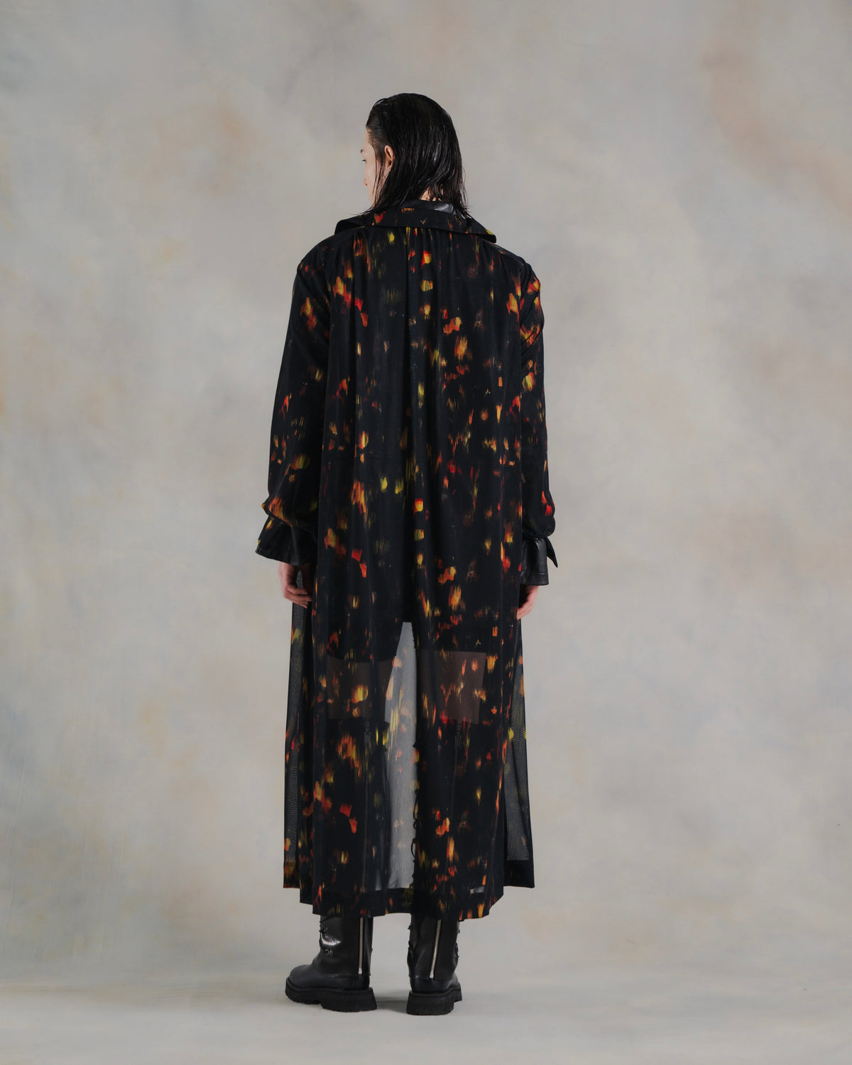 Printed Knit Coat