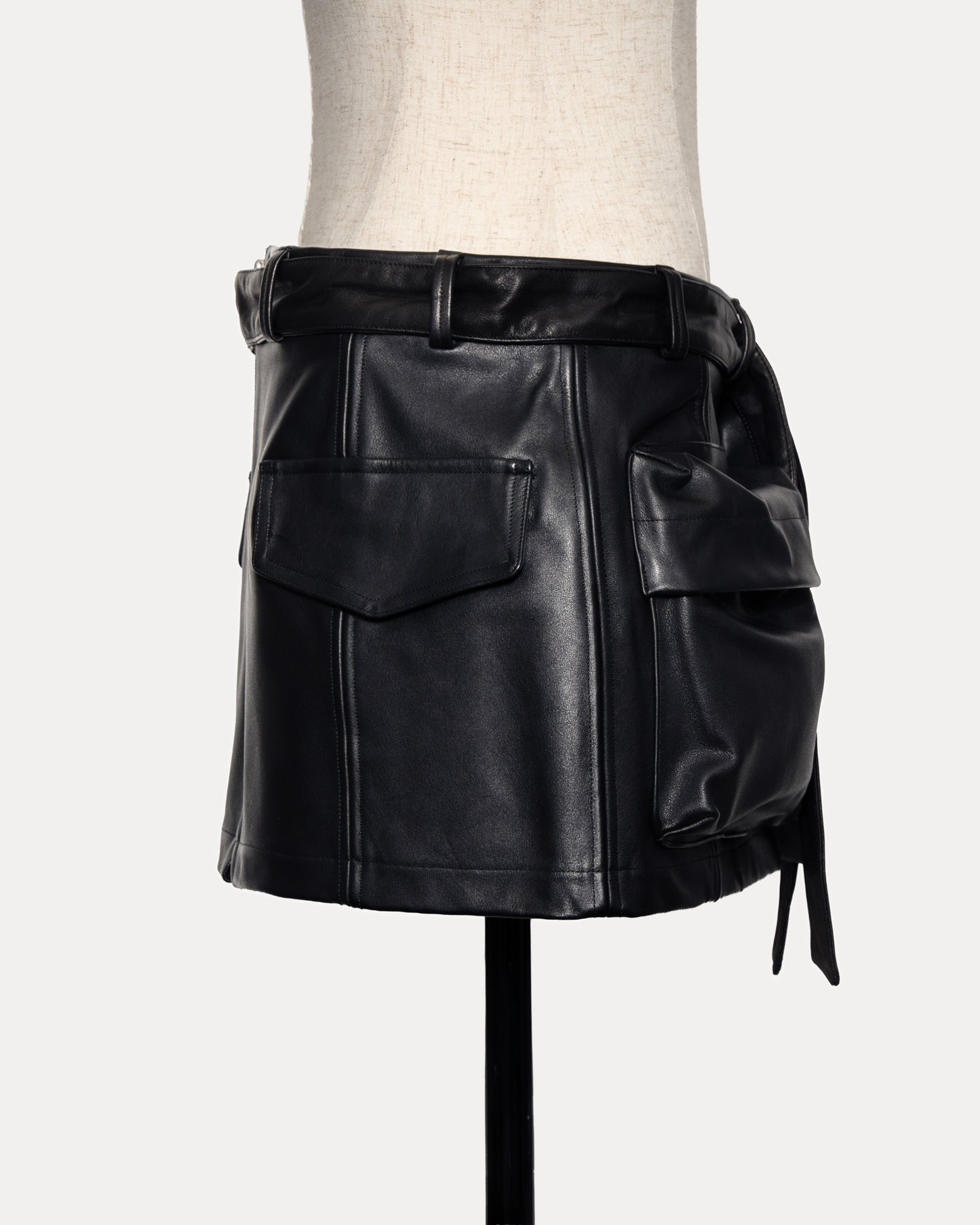 Leather Wrap Skirt