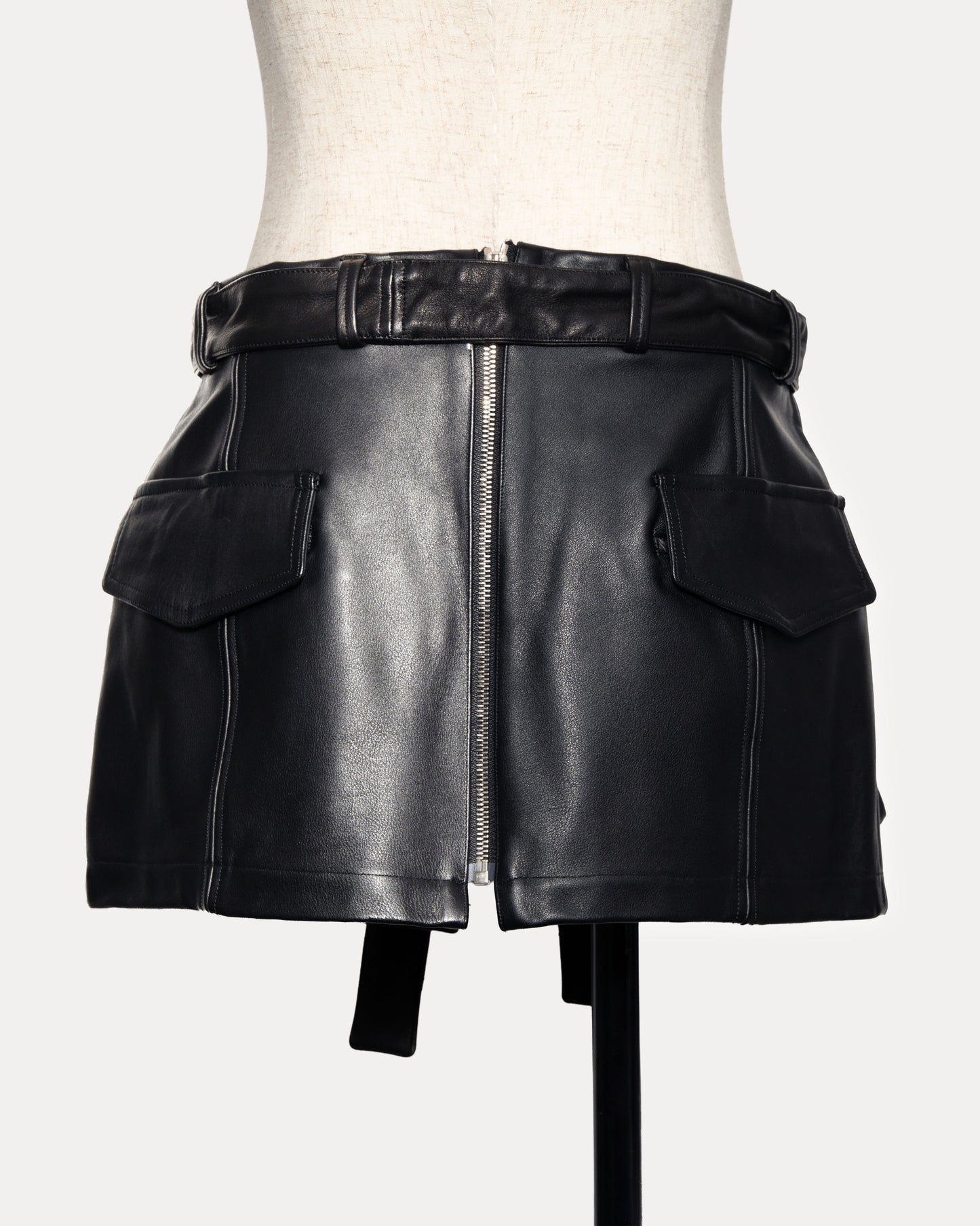 Leather Wrap Skirt