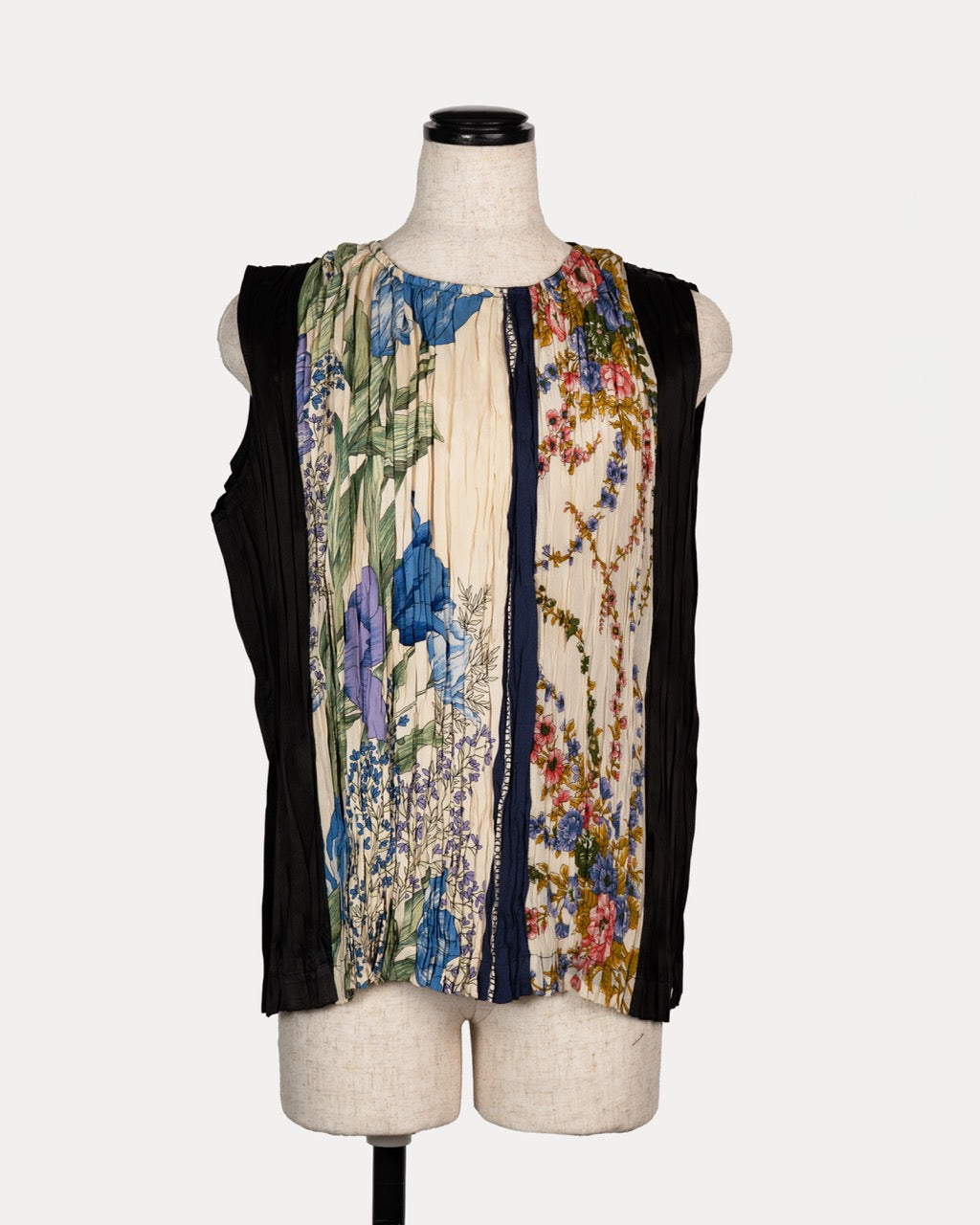 "pleated" Vintage Scarf Pullover