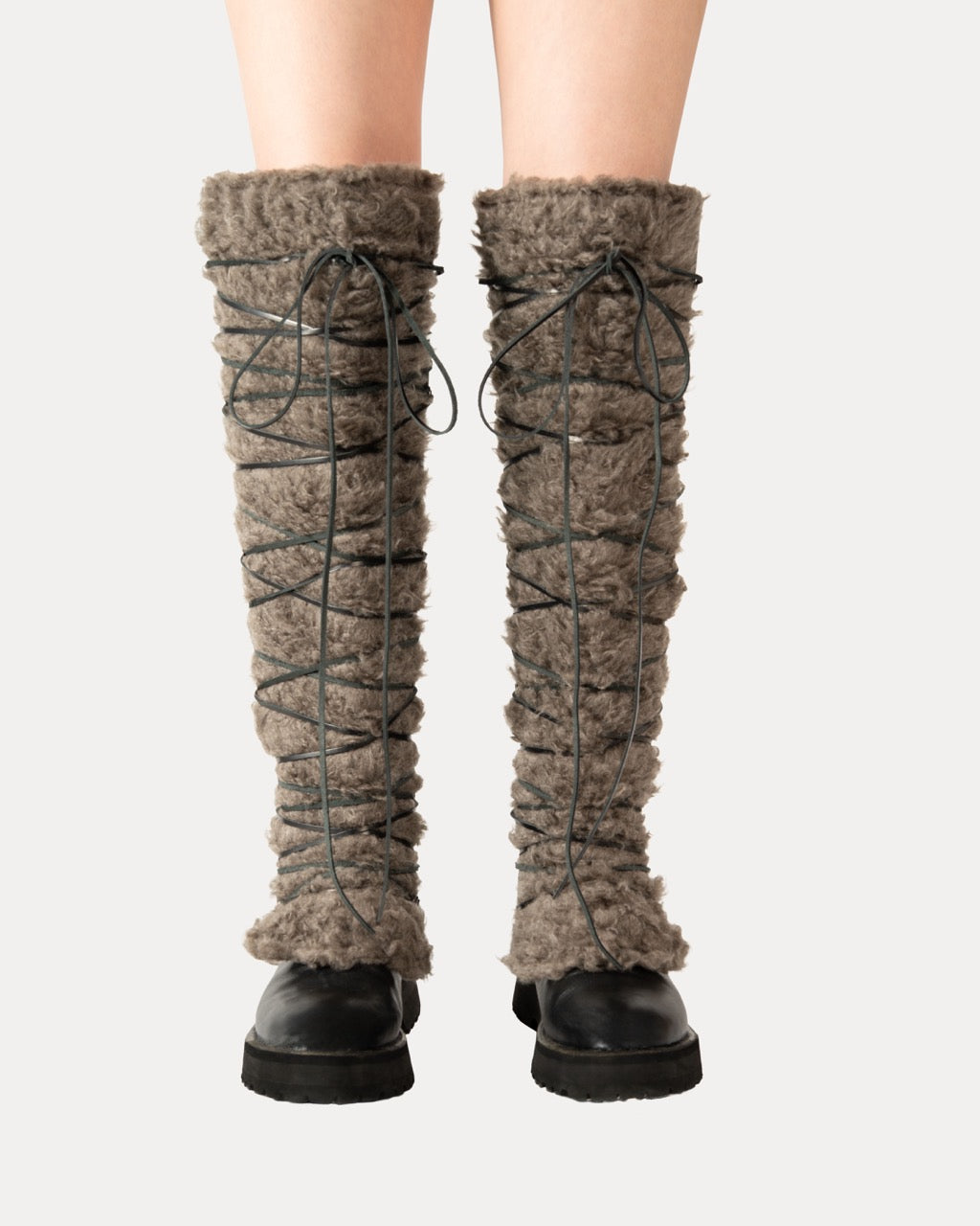 Leather Boa Boot Covers
