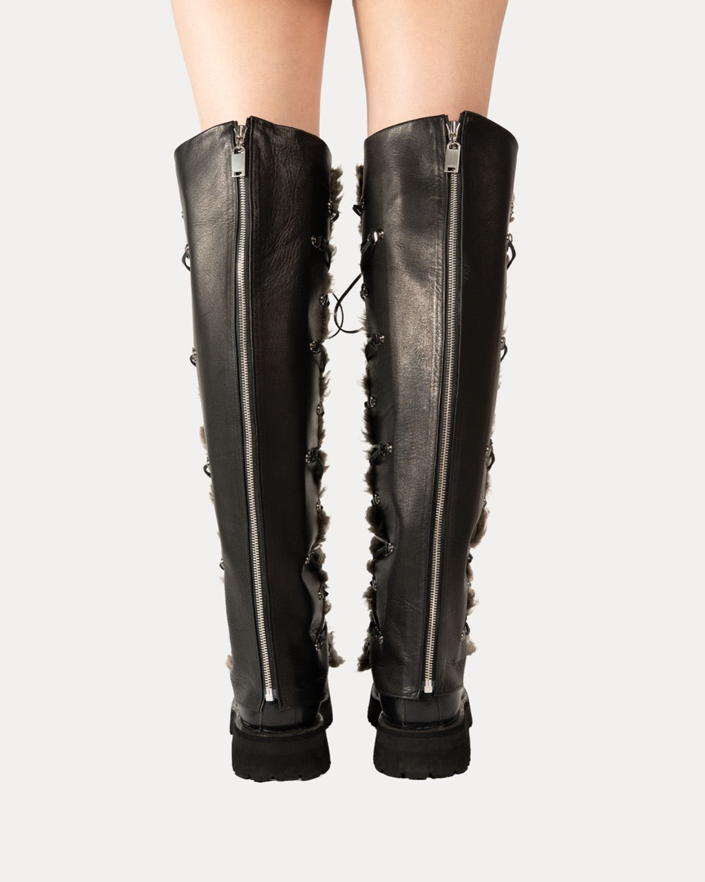 Leather Boa Boot Covers