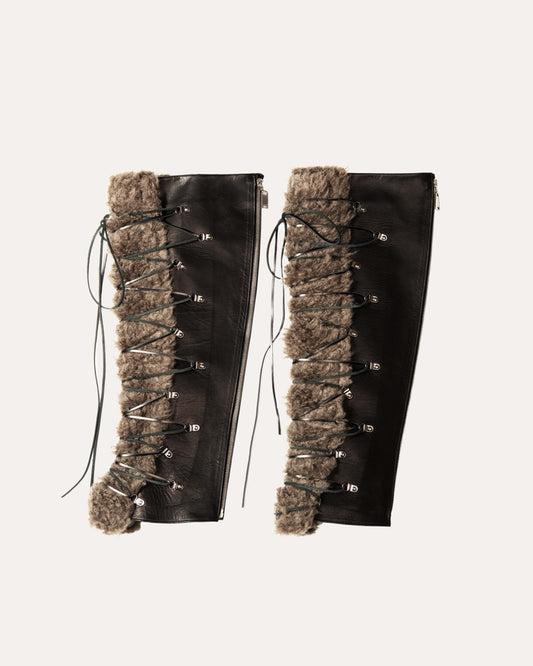 Leather Boa Boot Covers