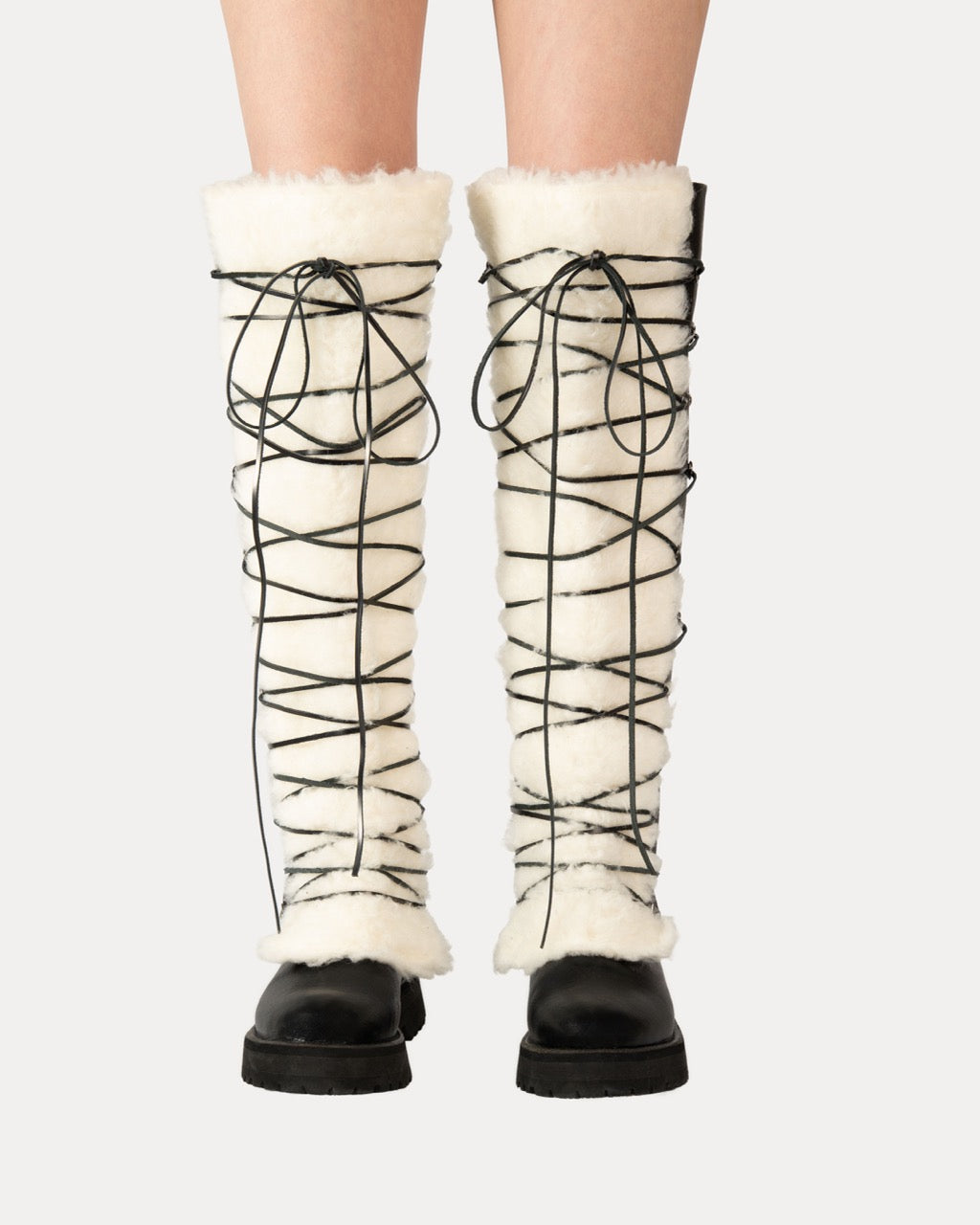 Leather Boa Boot Covers