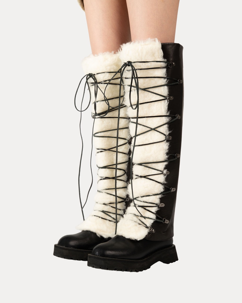 Leather Boa Boot Covers