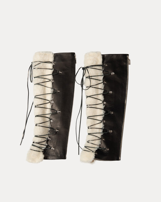 Leather Boa Boot Covers