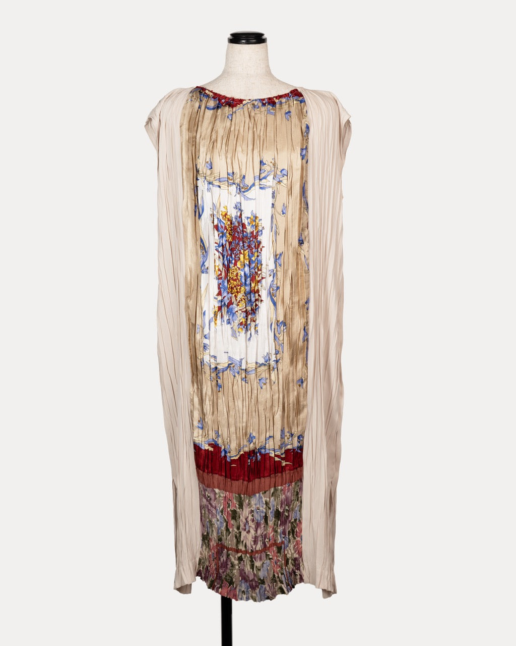 ”pleated” Vintage Scarf Dress