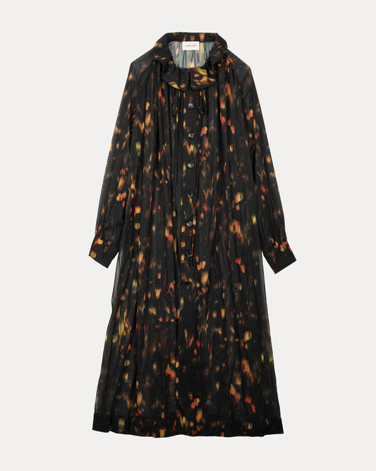 Printed Knit Coat
