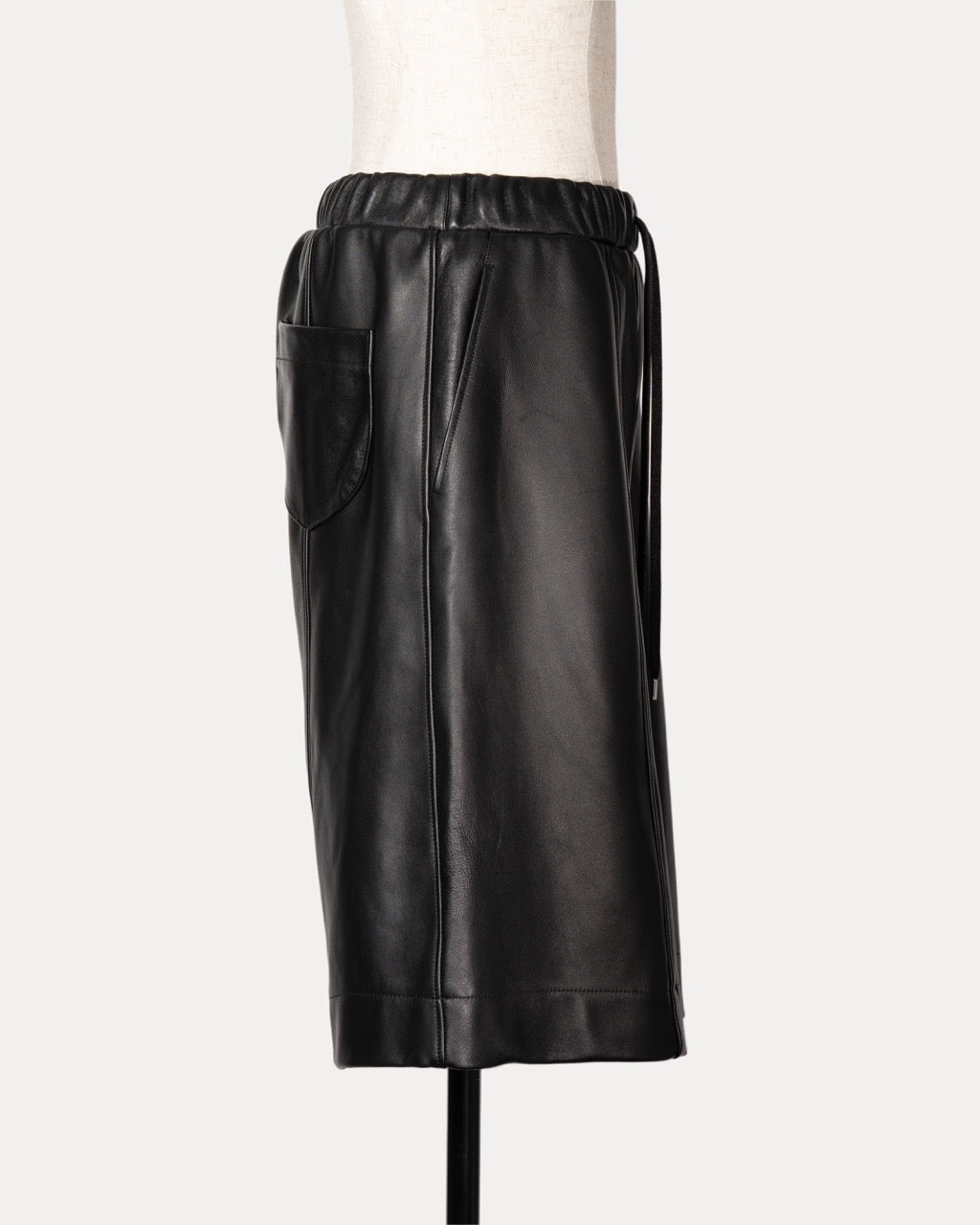Wide Leather Shorts