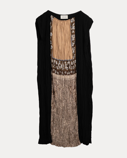 ”pleated” Vintage Scarf Dress