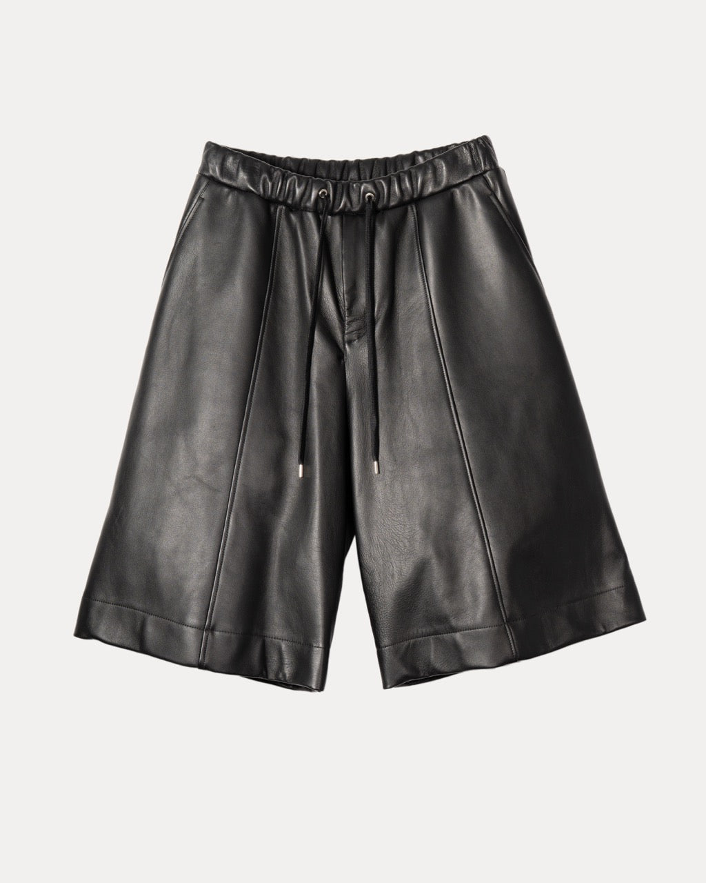 Wide Leather Shorts