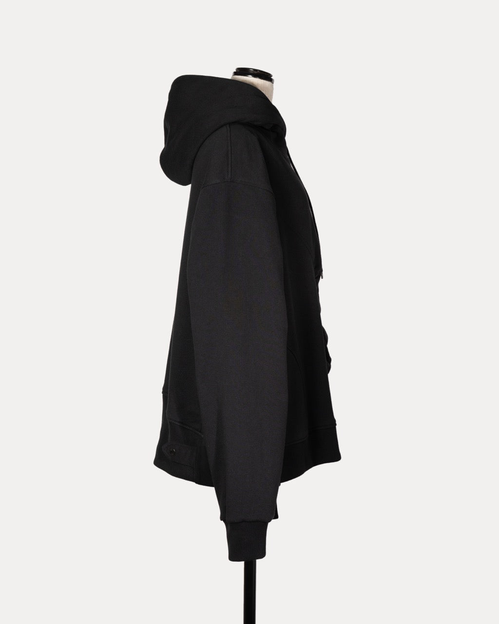 Gathered Cotton Hoodie