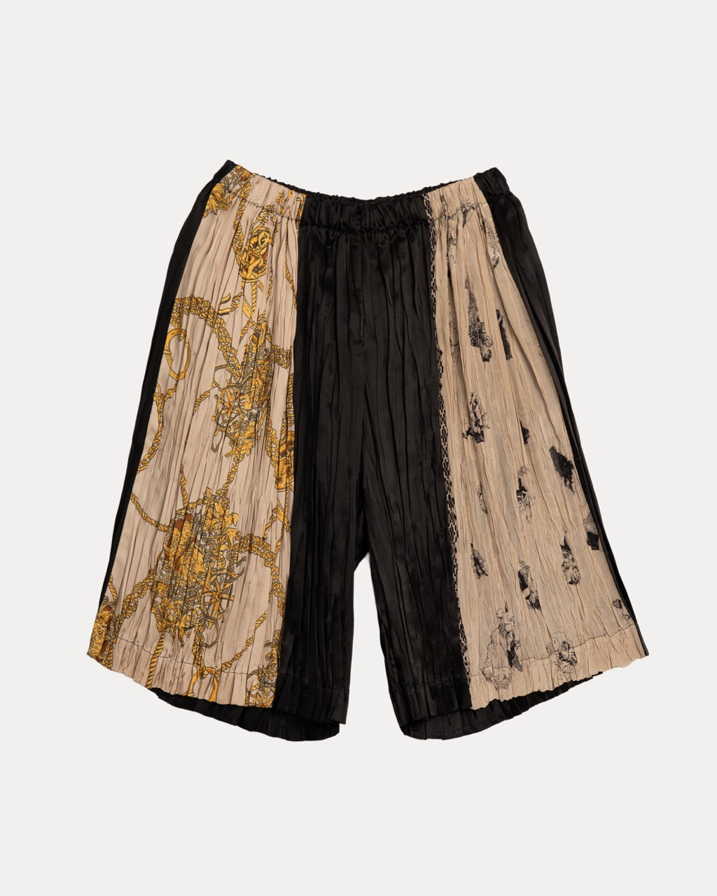 ”pleated” Vintage Scarf Shorts