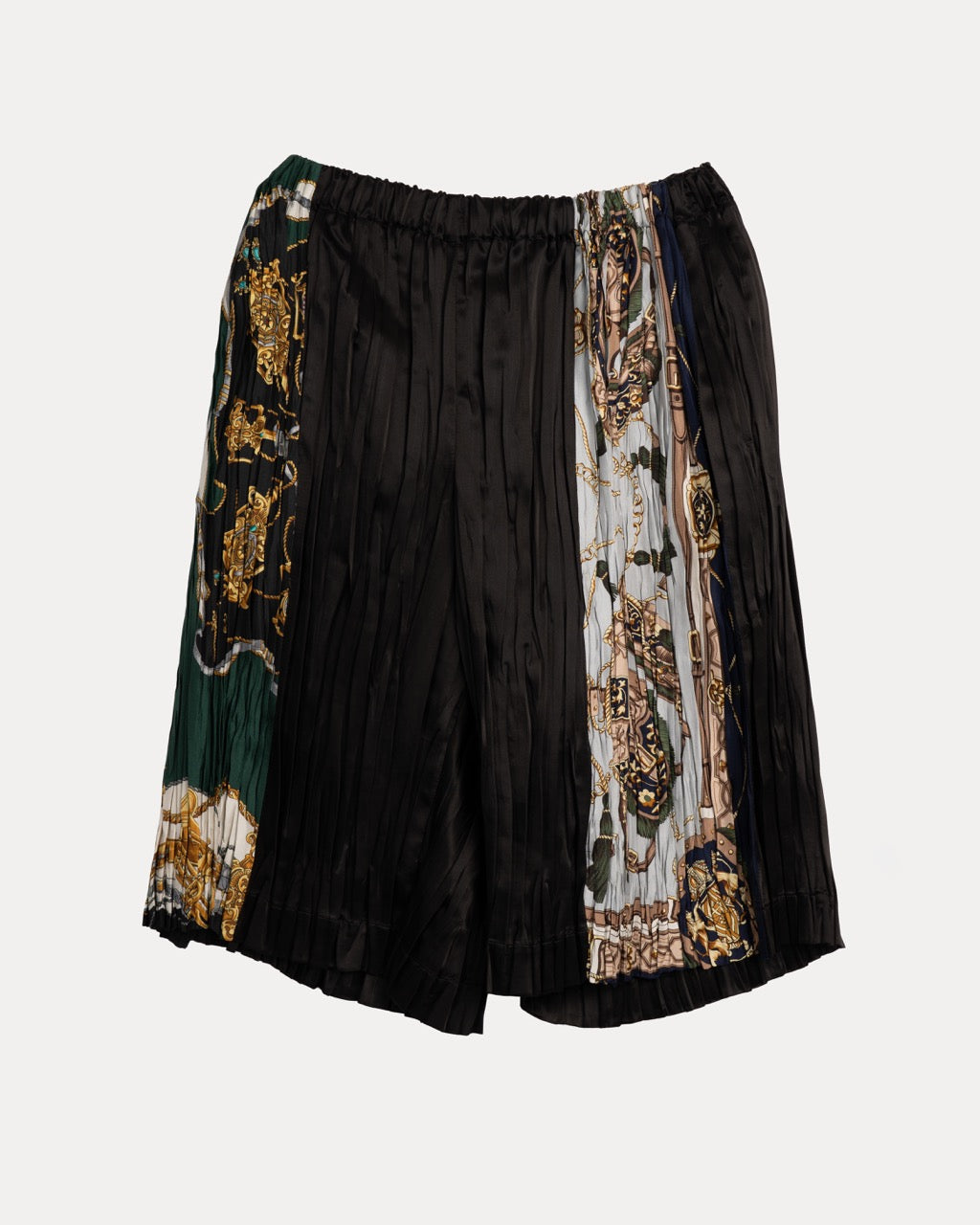 ”pleated” Vintage Scarf Shorts