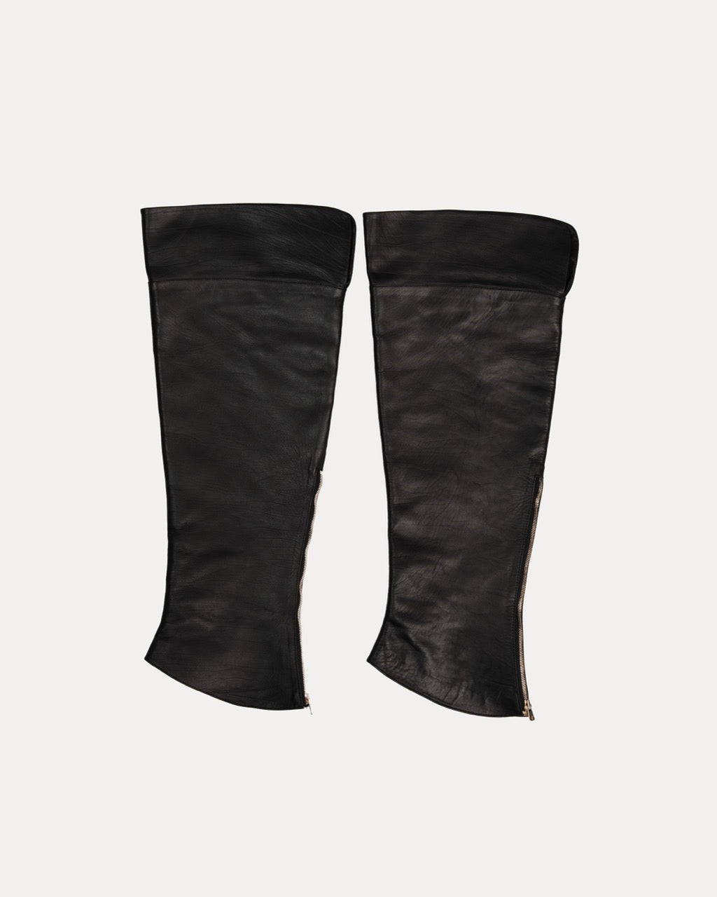 Leather Zip Boot Covers Long