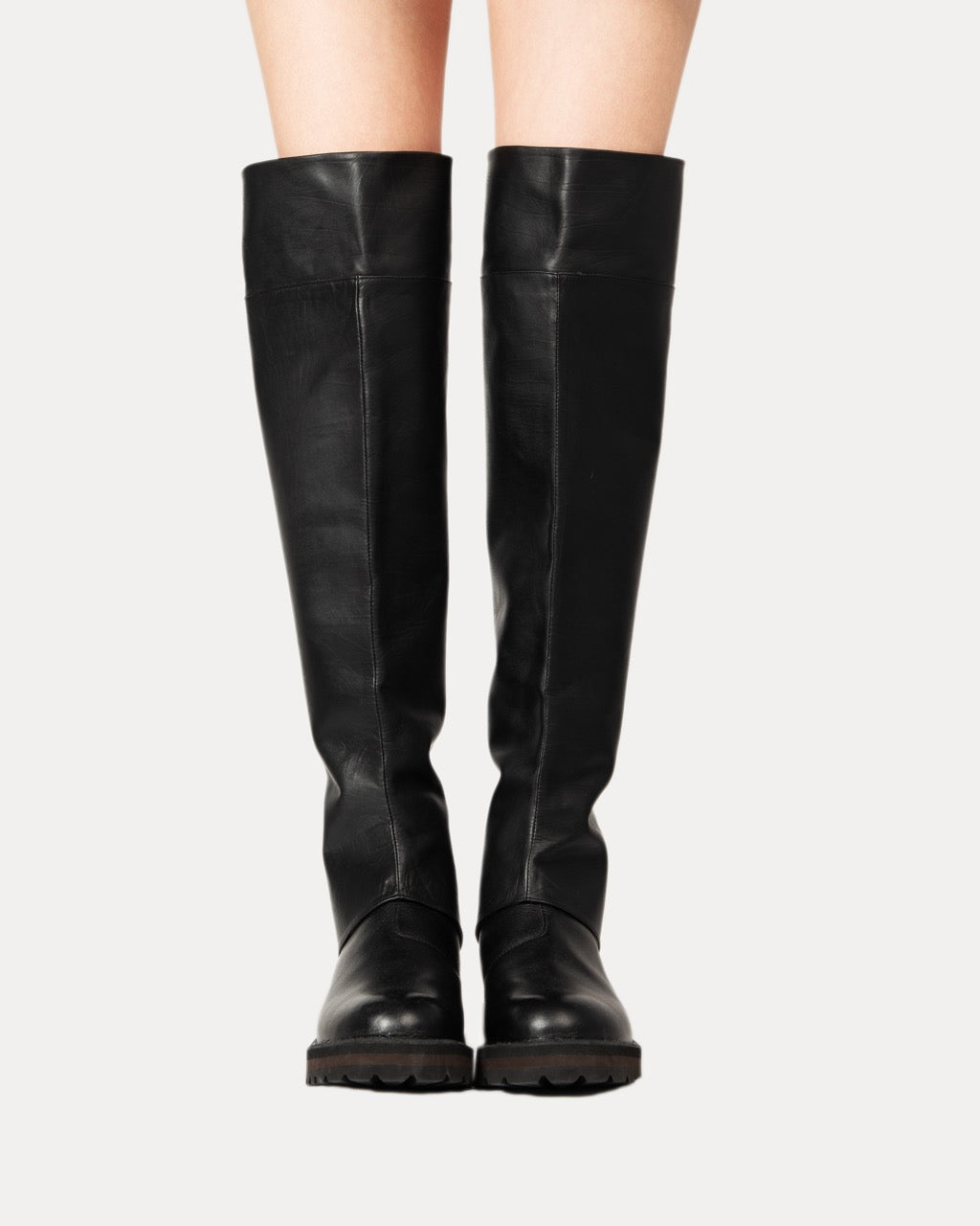 Leather Zip Boot Covers Long