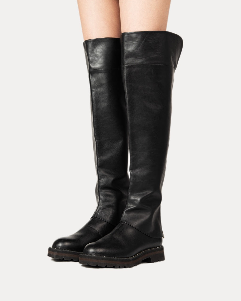 Leather Zip Boot Covers Long
