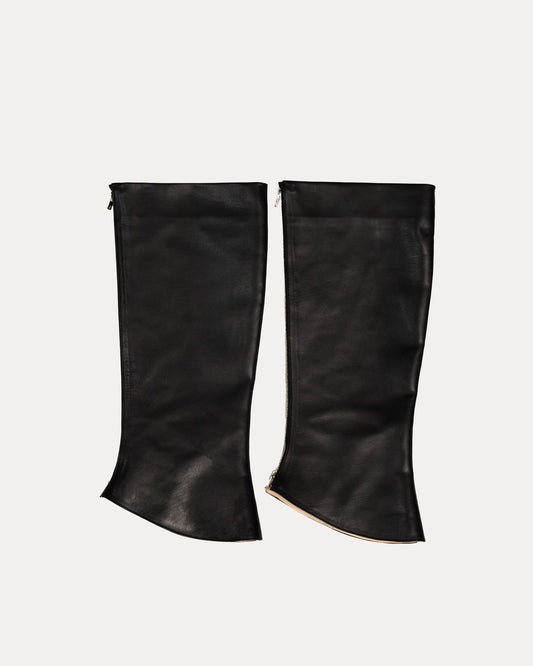 Leather Zip Boot Covers Short