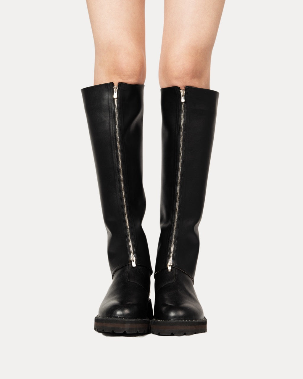 Leather Zip Boot Covers Short