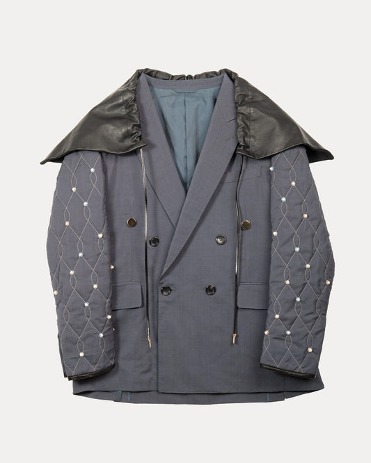 Leather Hooded ONE Jacket