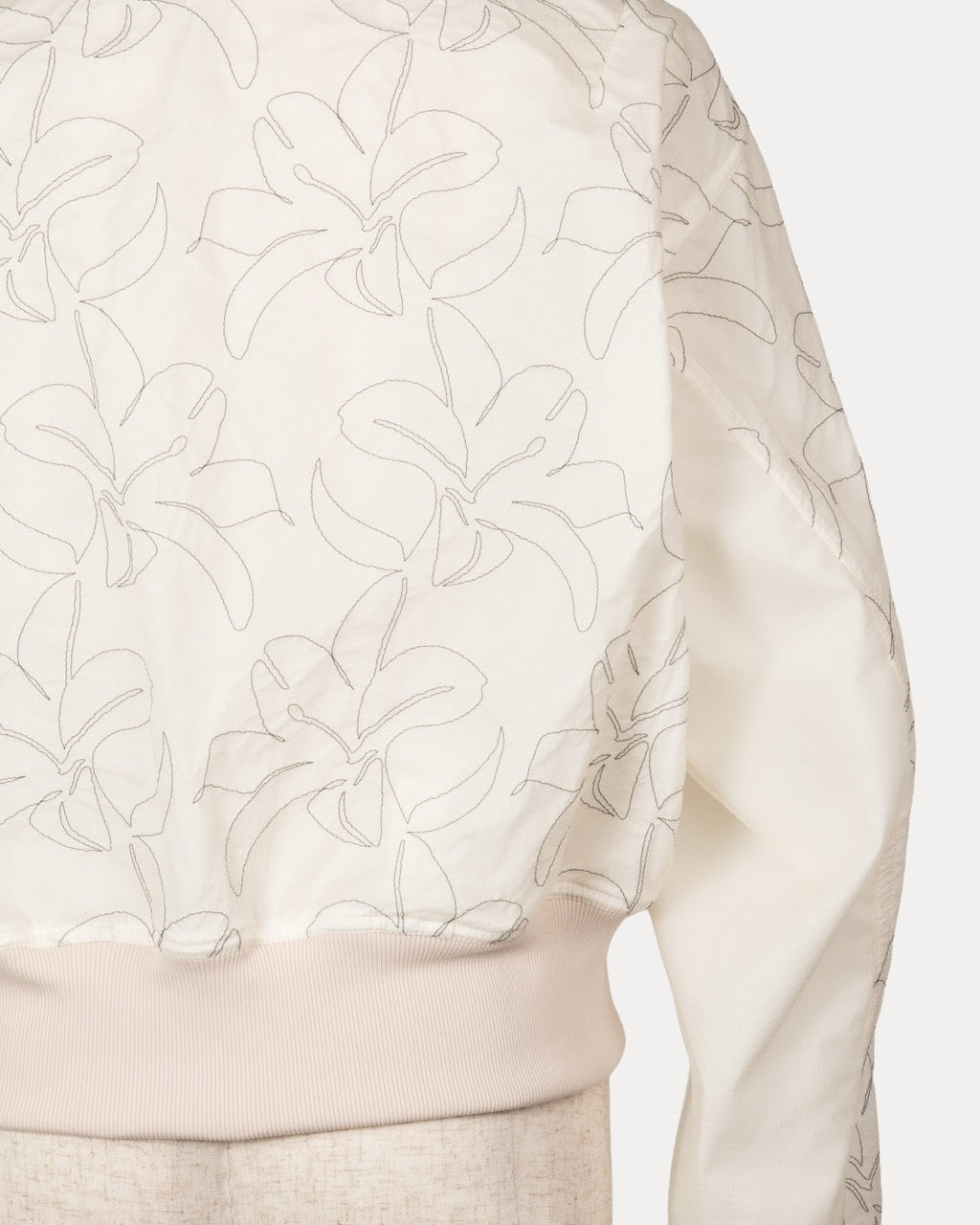 Floral Embroidery Bomber Jacket